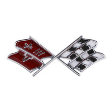 Trim Parts 1967 Chevrolet Corvette Front "X-Flag W/Dark Red" Emblem W/Fasteners, Each - (5234)