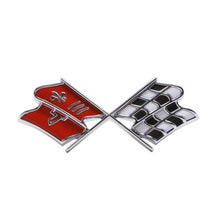 Trim Parts 1967 Chevy Corvette Front "X-Flag W/NCRS Orange Red" Emblem W/Fasteners, Each - (5235)