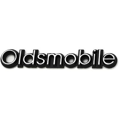 555735 - 1976-90 Oldsmobile; Nameplate Emblem; Front Fender, Trunk Lid, Tailgate, Rear Panel
