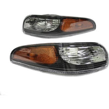 1997-04 Chevrolet Corvette; Parking Corner Light Assemblies; Clear Lens With Amber Turn Signal; Black Housing