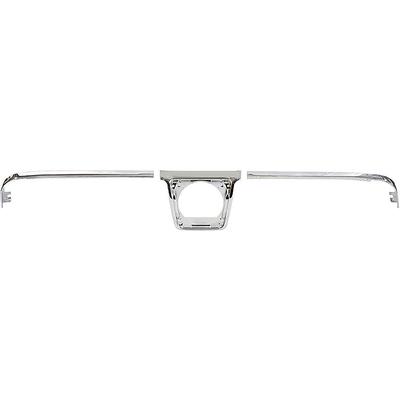 1958 Impala; Bonneville; Rear Seat Speaker Housing and Trim Molding Set; Convertible Models; 3 Piece; Chrome Plated
