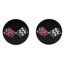 Trim Parts 1968-1977 Chevrolet Corvette Inside Door Handle Emblem, Pair - (5951)