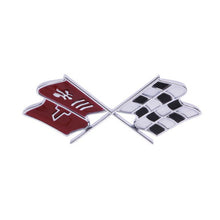 Trim Parts 1969-1973 Chevrolet Corvette Fuel Door "X-Flag" Emblem W/Fasteners, Each - (5952)