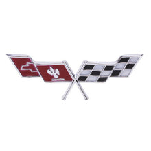 Trim Parts 1977 Chevrolet Corvette Gas Lid "X-Flag" Emblem, Each - (5963)