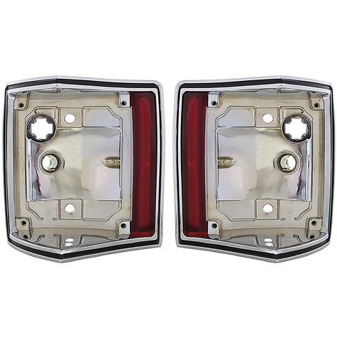 1970-72 El Camino; Chevelle Station Wagon; 1971-72 GMC Sprint; Tail Lamp Housings; Chrome Plated; LH and RH