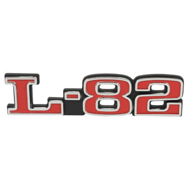 Trim Parts 1975-79 Chevrolet Corvette Hood "L-82" Emblem W/Fasteners, Pair - (5965)