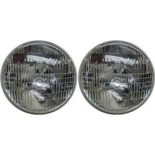 Headlamp Sealed Beam Set; 12 Volt; High / Low; 7" Round; With Power Beam Logo; Pair