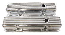 Tall Finned Polished Aluminum Valve Cover for Small Block Chevy