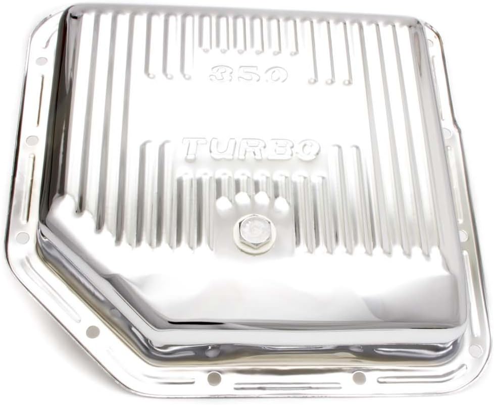 Replacement for GM TH350 Transmissions, chrome finned transmission pan