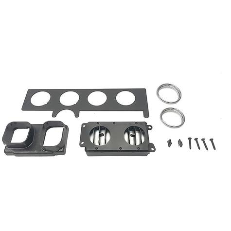 1970-81 Firebird OEM-Style In-Dash Louver Kit w/ Chrome Bezels