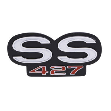 Trim Parts 1969 Chevrolet Camaro Rear “SS 427” Emblem, W/ Retainer & Fasteners, Each - (6726)