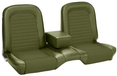 1965 Mustang Convertible with Front Bench Standard Full Set Vinyl Seat Upholstery - Ivy Gold
