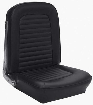 1965 Mustang Standard Front Buckets Vinyl Upholstery Set - Black