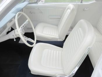 1966 Mustang Standard Front Bucket Seat Upholstery - White