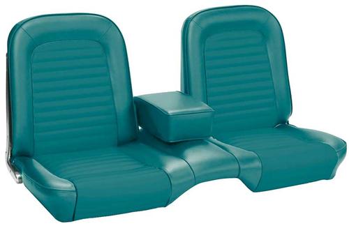 1966 Ford Mustang; Standard Front Bench Seat Cover; Turquoise