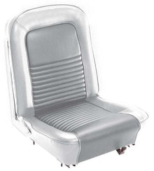 1967 Mustang Coupe with Front Buckets Standard Full Set Seat Upholstery - White