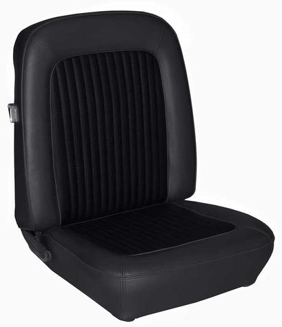 1968 Mustang Coupe with Front Bucket Seats Standard Full Set Upholstery - Black