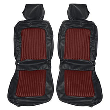 1969 Mustang Convertible w/ Bucket Seats Standard Full Set Upholstery - Black / Vermillion