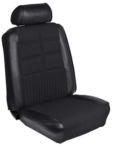1969 Mustang Sports Roof with Bucket Seats Reproduction Deluxe Full Set Upholstery - Black