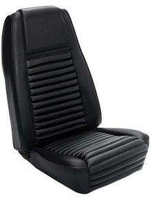 1969 Mustang Mach I Reproduction Full Set Seat Upholstery - Black with Black Stripe