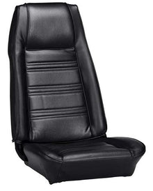 1970 Mustang Standard Reproduction Bucket Front Only Seat Upholstery - Black