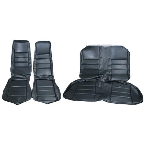 1971-73 Mustang Coupe with Front Buckets Reproduction Standard Full Set Upholstery - Black