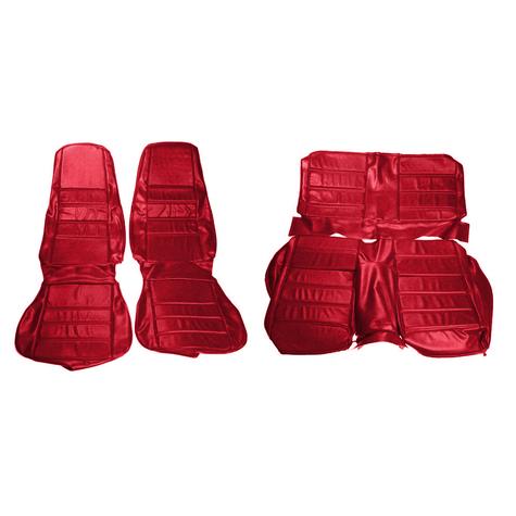 1971-73 Ford Mustang; Fastback; Standard Full Set Upholstery; w/ Front Buckets; Vermillion