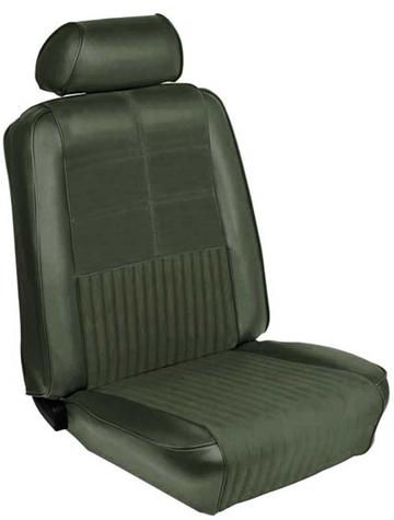 1969 Mustang Coupe with Bucket Seats Reproduction Deluxe/Grande Full Set Upholstery - Dark Ivy Gold