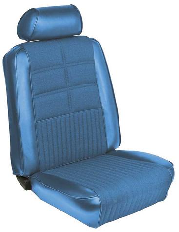 1969 Mustang Sports Roof with Bucket Seats Reproduction Deluxe Full Set Upholstery - Light Blue