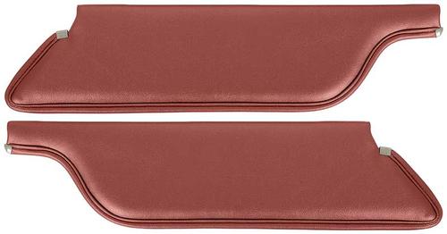 1965-66 Mustang Convertible Padded Sun Visors - 1966 Emberglo
