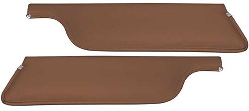 1965-66 Mustang Convertible Padded Sun Visors - Saddle