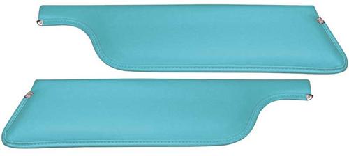 1965-66 Mustang Convertible Padded Sun Visors - Turquoise