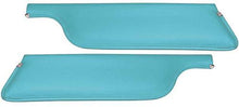 1965-66 Mustang Convertible Padded Sun Visors - Turquoise