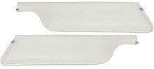 1965-66 Mustang Convertible Padded Sun Visors - 1965 White
