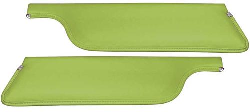 1969-73 Mustang Convertible Padded Sun Visors - Medium Ivy Gold
