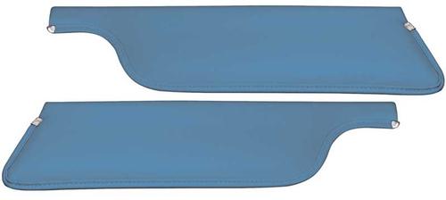 1969-73 Mustang Convertible Padded Sun Visors - Light Blue