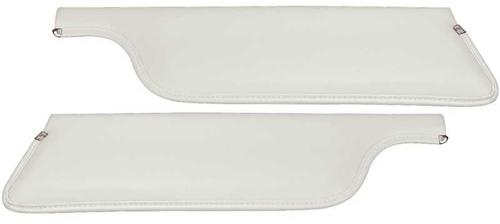 1969-73 Mustang Convertible Padded Sun Visors - White