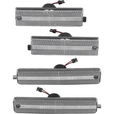 1998-02 Pontiac Firebird; Side Marker Lamp Set; Front & Rear; Clear Lens; Red & Amber LEDs; 4 Pieces