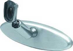 1972-02 Oval 6" Stubby Billet Inner Rear View Mirror with Brushed Finish
