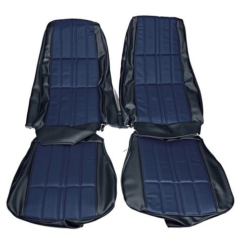 1971-73 Mustang Coupe with Buckets Reproduction Deluxe/Grande Full Set Upholstery - Blue