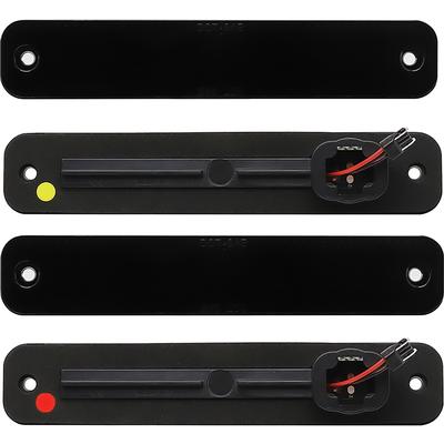 1973-79 Ford F-100, F-150, F-250; 1978-79 Bronco; Side Marker Lamp Set; Front & Rear; Smoked Lens; Amber/Red: LED