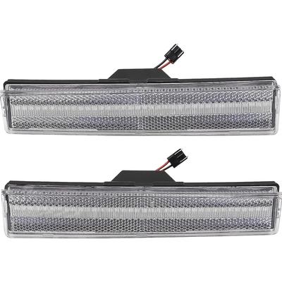 1980-86 Ford F-100, F-150, F-250, F-350, Bronco; Front Side Marker Lamp; Clear Lens; Amber LED; Pair;