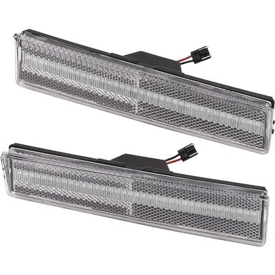 1980-86 Ford F-100, F-150, F-250, F-350, Bronco; Front Side Marker Lamp; Clear Lens; Amber LED; Pair;