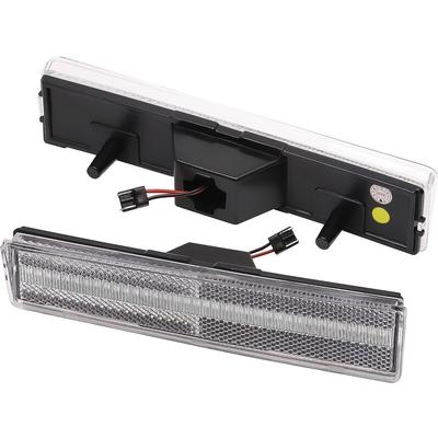 1980-86 Ford F-100, F-150, F-250, F-350, Bronco; Front Side Marker Lamp; Clear Lens; Amber LED; Pair;