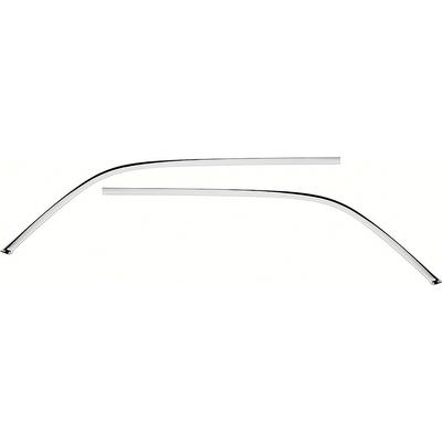 748560 - 1967-68 Camaro, 1967-69 Firebird; Interior Headliner Side Moldings; Polished Aluminum; For Deluxe and Custom In