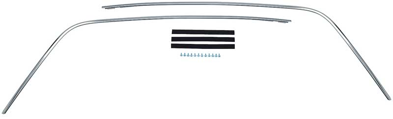 748626 - 1970-81 Camaro, Firebird; Roof Drip Rail Molding Set; Stainless Steel; RH & LH; Pair