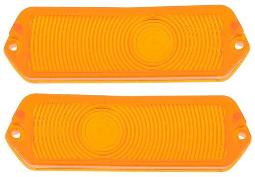 1963 Impala, Bel Air, Biacayne; Park Lamp Lenses; Amber; LH & RH; Sold As A Pair;