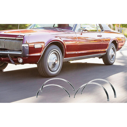 748843 - 1967-68 Mercury Cougar; Wheel Opening Moldings; Set of 4