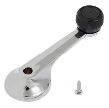 1974-1993 Mustang, Capri; Door Window Handle; Chrome; with Black Knob