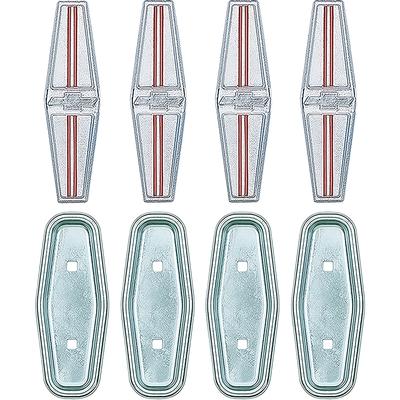 7746815 - 1968 Camaro; Seat Back Emblem Set; with Deluxe Interior; with Backing Plates; 4 Emblem Set;